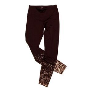 Apana Burgundy High Waist Leggings (XS)